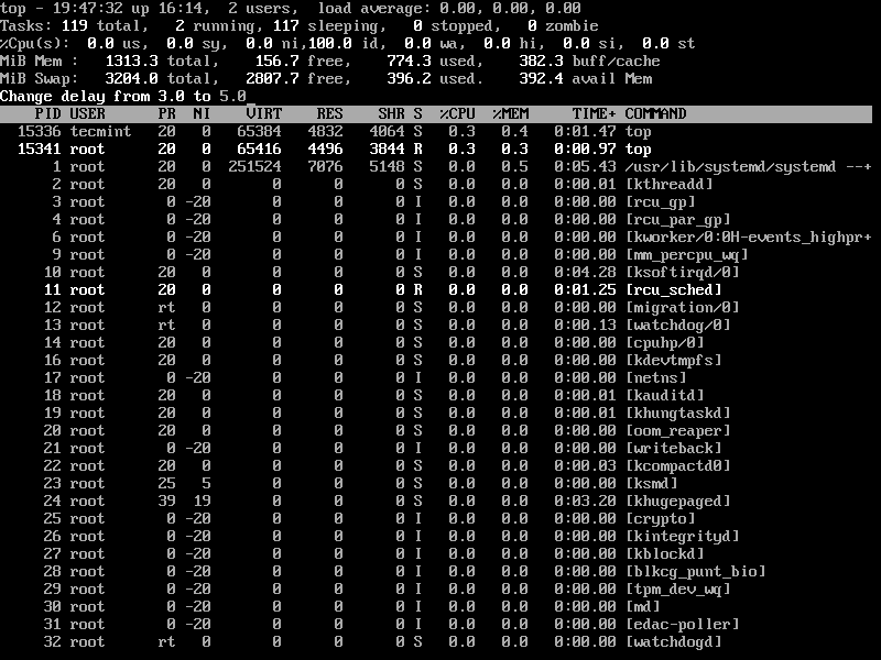 Set Top Command Refresh Time