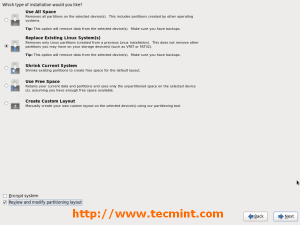 Select Type Of Installation