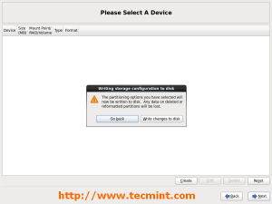 Write changes to disk.