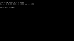 CentOS 6.4 Login Screen