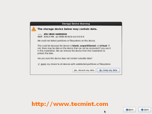 Storage Device Warning