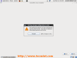 Select Write Changes to Disk