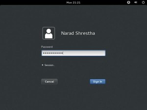OpenSuse Login Screen