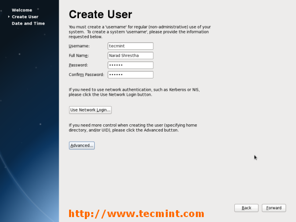 Create and Add User Details
