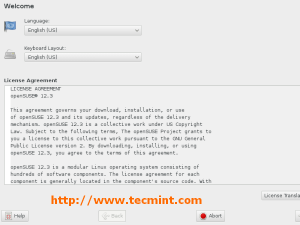 Select Language and Keyboard