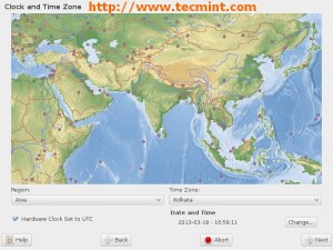 Select Clock and Time Zone