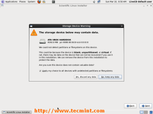 Storage Device Warning