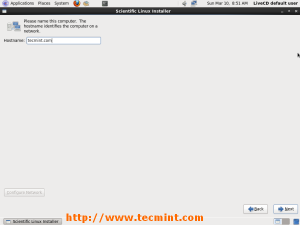 Add Hostname in Scientific Linux