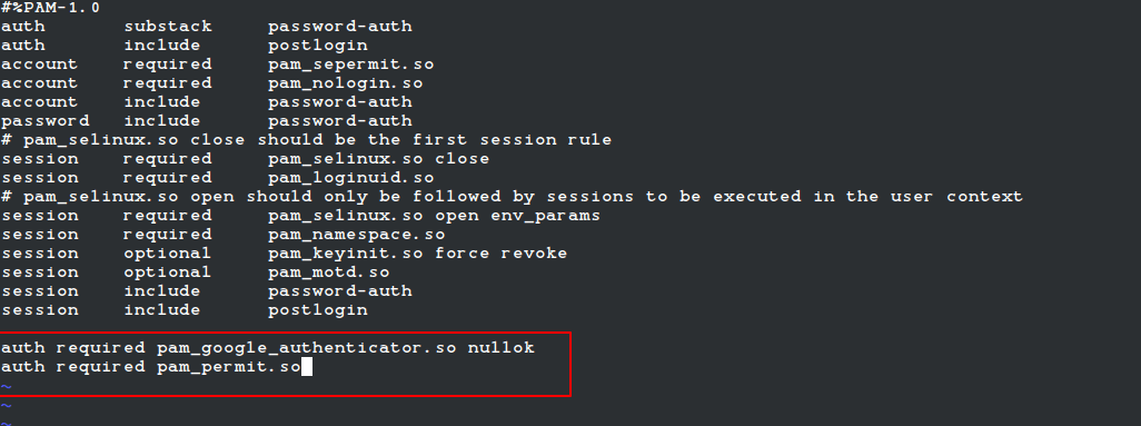 Configure PAM for SSH