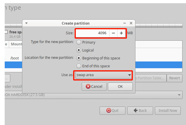 Create Swap Partition