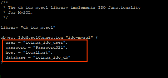 Enable Icinga MySQL Module