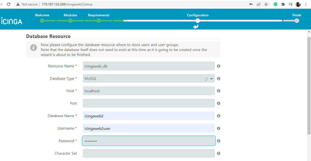 Icingaweb2 Database Resource