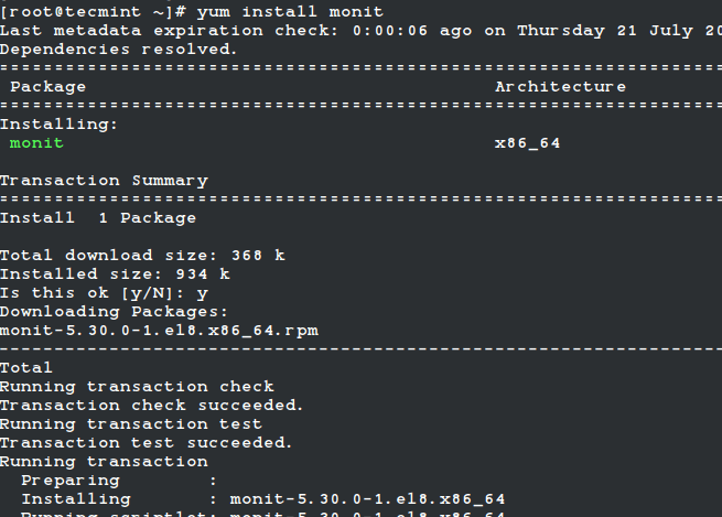 Install Monit in RHEL