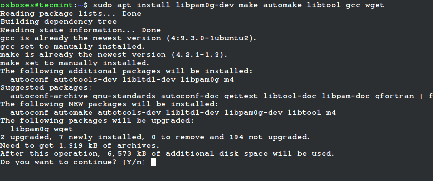 Install Pam-Devel Package in Ubuntu