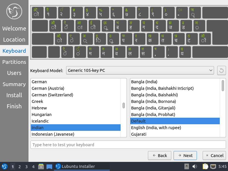 Lubuntu Keyboard