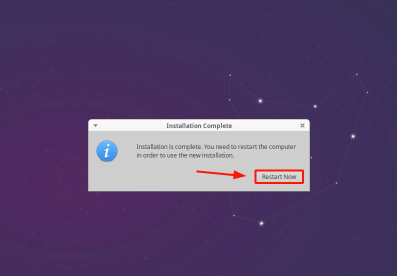 Xubuntu Installation Completes