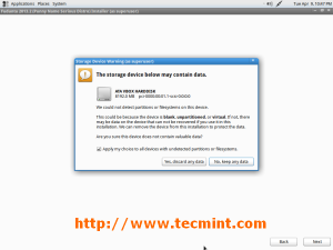 Storage Device Warninig