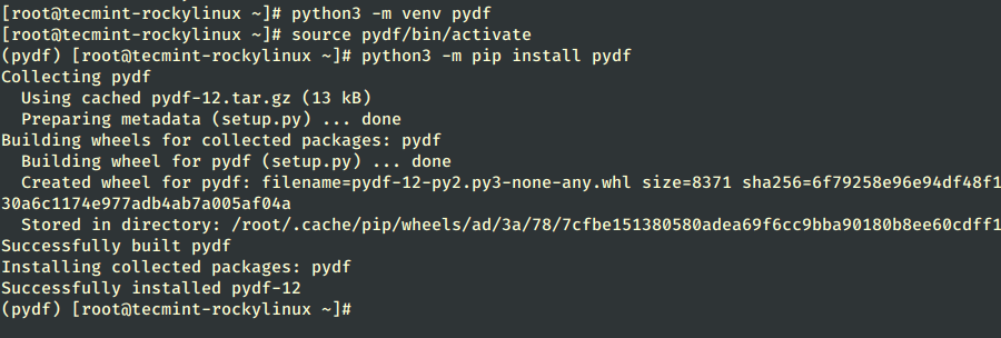 Install Pydf in RHEL Systems