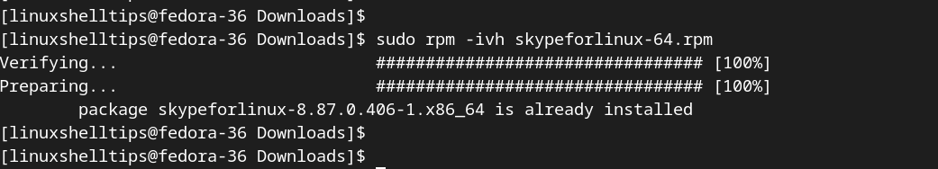 Install Skype in Fedora Using RPM
