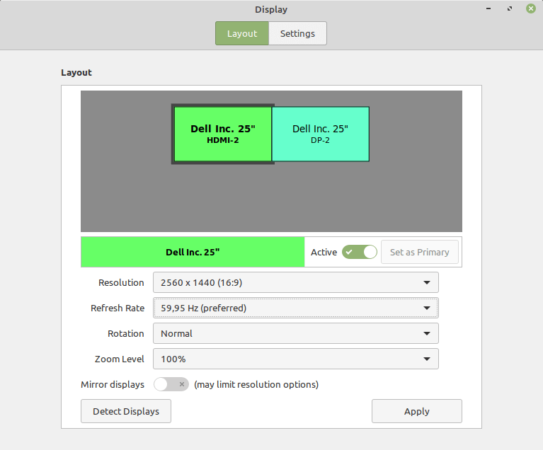 Linux Mint Fractional Scaling