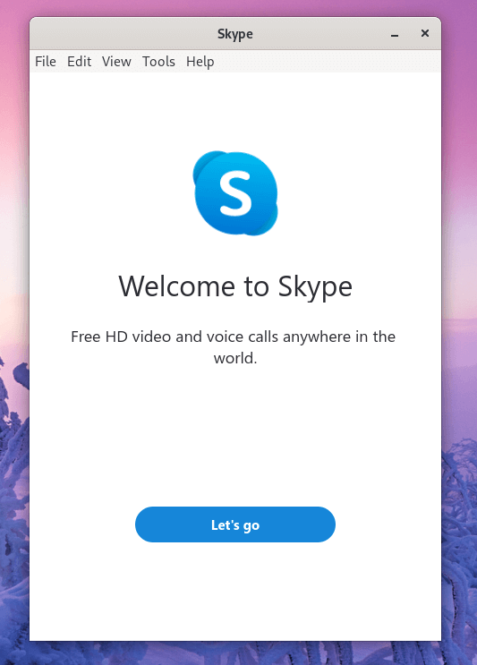 Start Skype in Fedora Linux