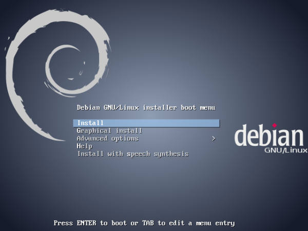 Boot Debian 7.0 Installation DVD