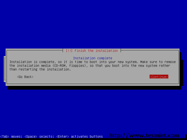 Debian 7.0 Installation Completed