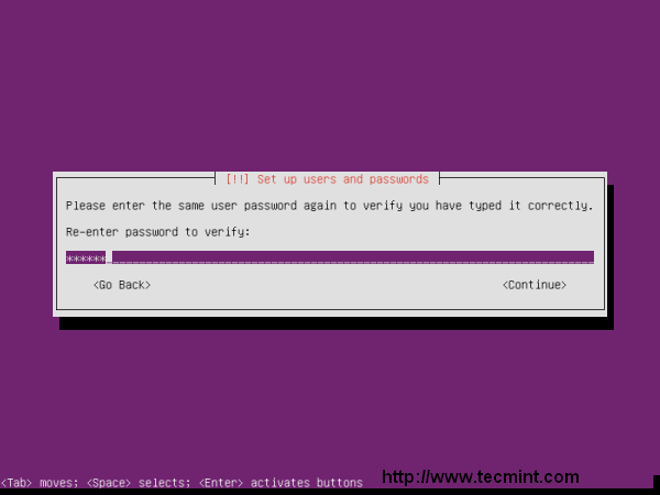 Ubuntu 13.04 Password Verify