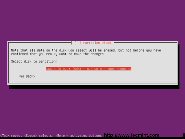  Creación de partición de disco Ubuntu 13.04 