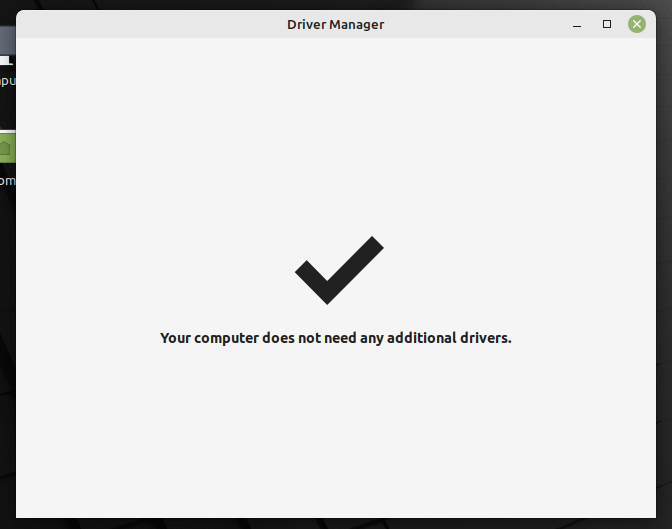 Linux Mint Driver Manager