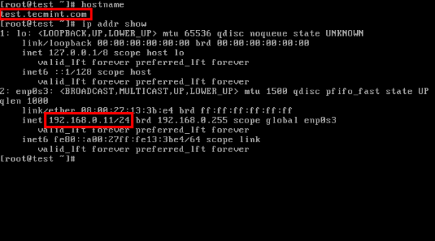 Hostname and IP Address