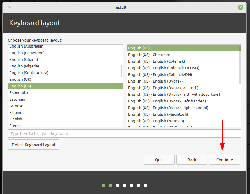 Linux Mint 21 XFCE Keyboard