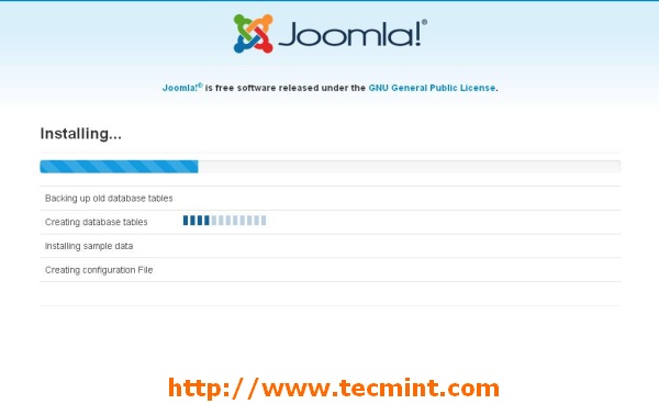 Installing Joomla Data