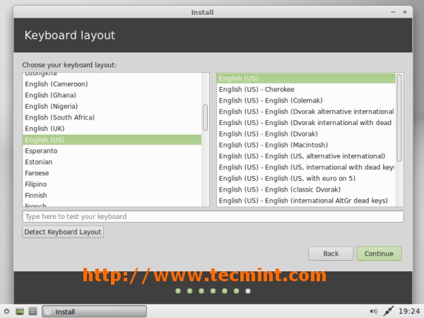 Keyboard Layout Selection
