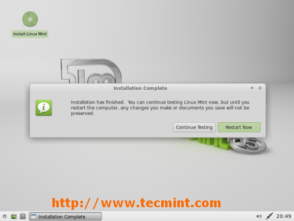 Xfce Installation Completed