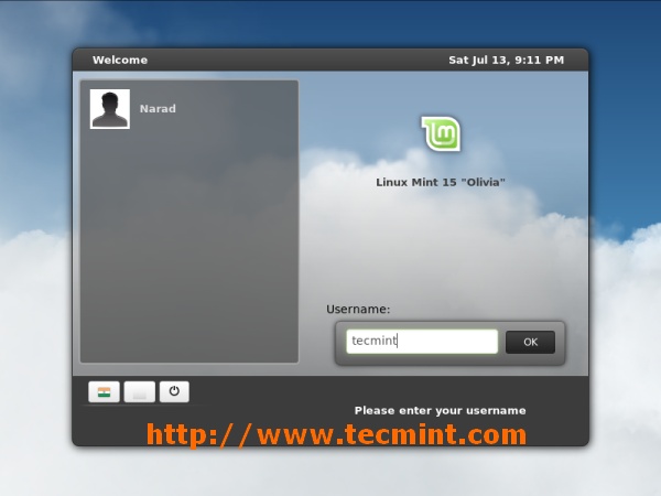 Xfce Login Screen