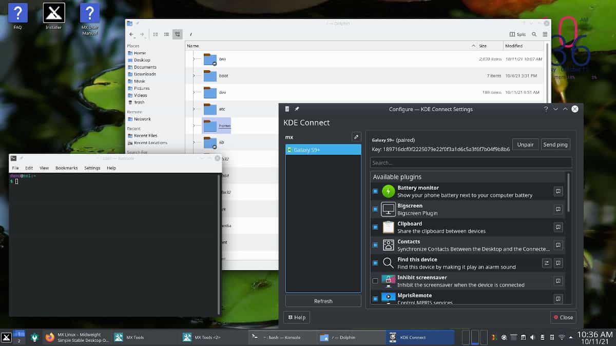 MX Linux KDE Desktop