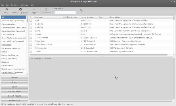 Linux Lite Synaptic