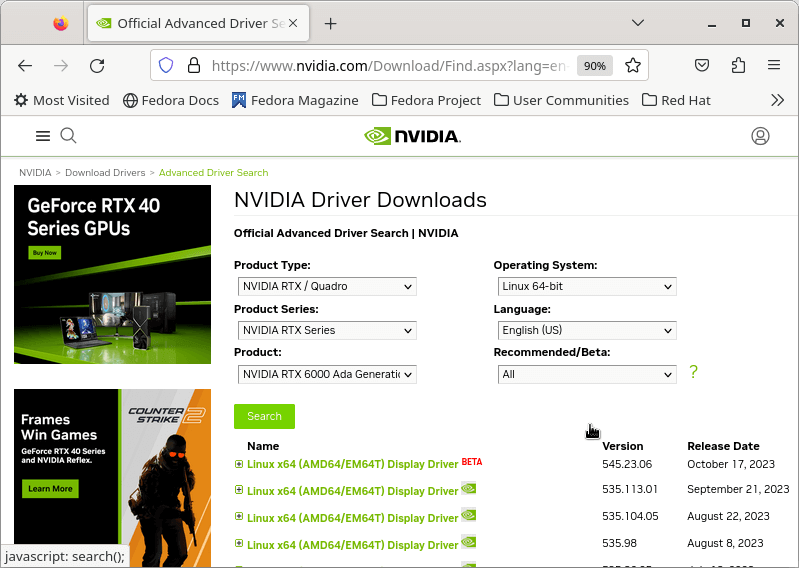 NVIDIA Driver Downloads
