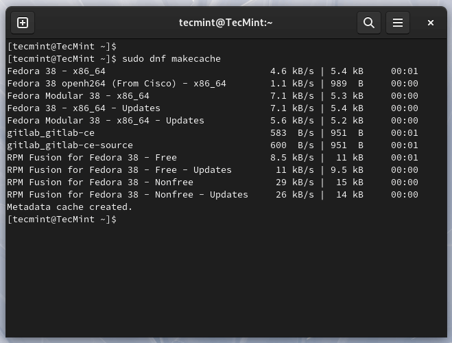 Update Dnf Package Repository