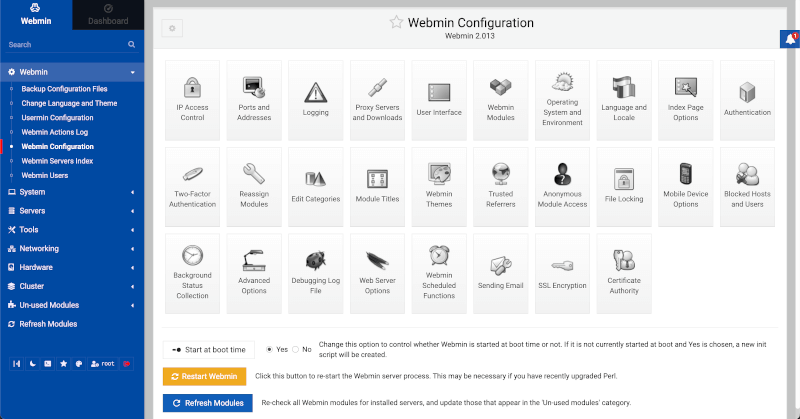 Webmin - System Administration Tool