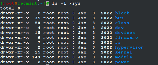 /sys Directory in Linux