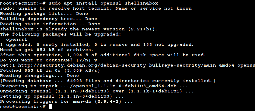 Installer Shellinabox dans Ubuntu