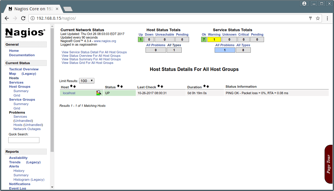 Nagios Host View