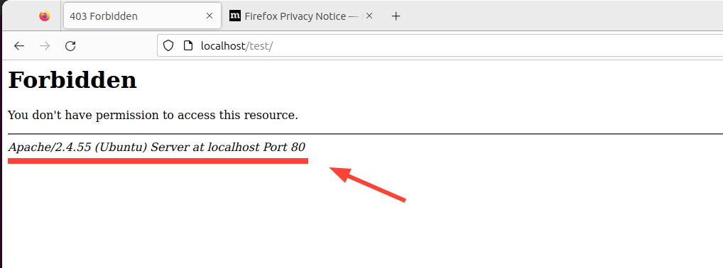 Mostrar informações da versão do Apache