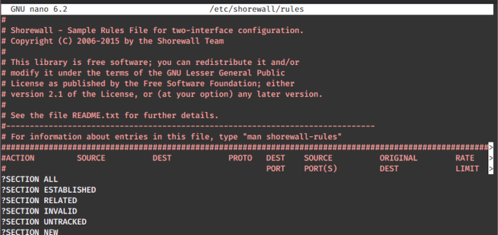 Install Shorewall in Linux