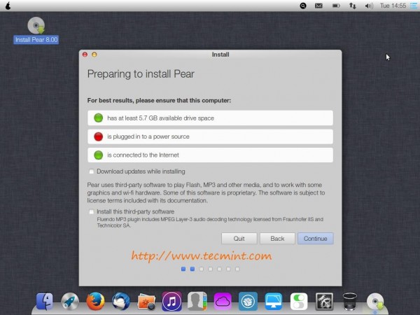 Preparing Pear OS Install