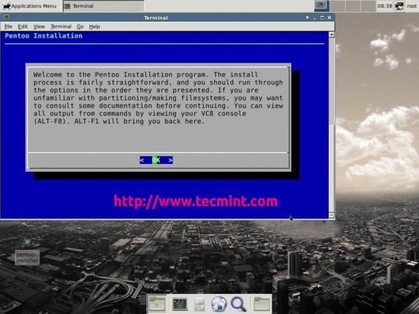 Pentoo Install LIve