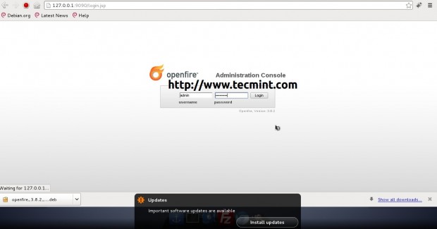 Openfire Administration Console