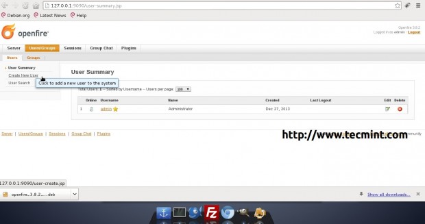 Openfire Create New User